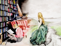 Watercolor- "When We Read"